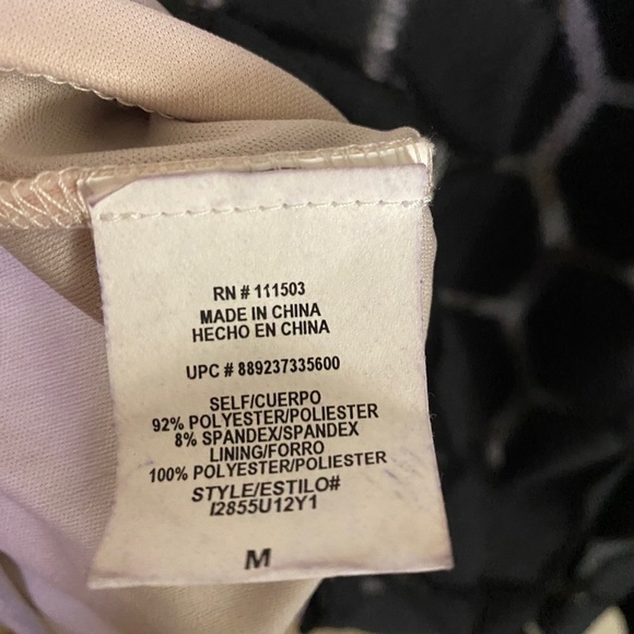 Lily Rose Fit‑&‑Flare Cocktail Dress • Size M • Black & Cream • Removable Glitte - Picture 4 of 4